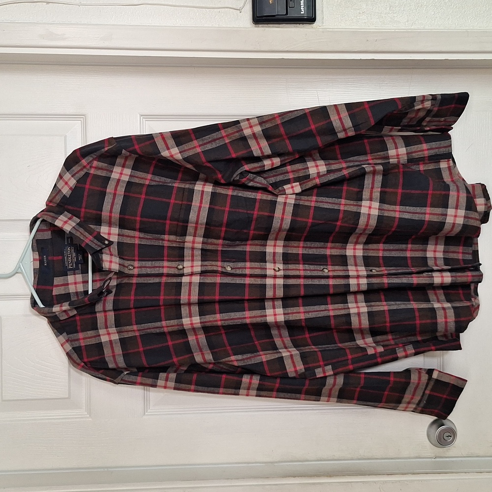 Pendleton Mason Flannel Plaid MEN size XXL Cotton Button Front
